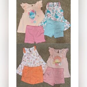 (4) 2pc Cynthia Rowley Baby Girl Summer Sets Lot | 12M